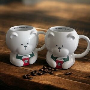 Starbucks Bearista Bear 12 oz
Ceramic Mugs Cups Set of two